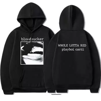 Толстовка с капюшоном для нового музыкального альбома Playboi Carti XS чёрный