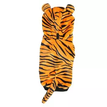 Толстовка с капюшоном Dog Tiger из мягкого полиэстера и хлопка, теплая и удобная зимняя толстовка для собак с тигром XL