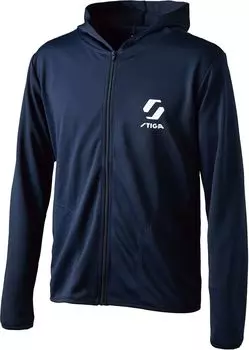 Толстовка с капюшоном Dry на молнии темно-синяя 3L [STIGA] JP-II