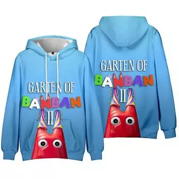 Толстовка с капюшоном Garten of Banban для женщин, мужская толстовка с капюшоном, рубашка с принтом тай-дай, классная унисекс с капюшоном XS