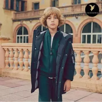 Hazzys Kids Royal Club Boys Hood Thin Down Hsw81jn35p Bk Black/110