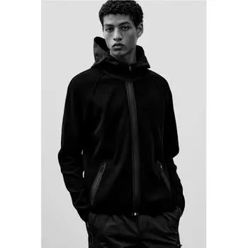 Толстовка с капюшоном HM Jersey Regular Fit, черная S