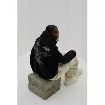 Толстовка с капюшоном HM Printed Loose Fit Black Raptor Ridge XS