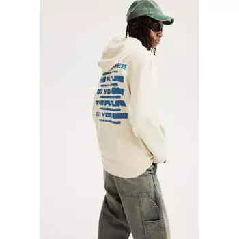 Толстовка с капюшоном HM Regular Fit Cream Do You See XS