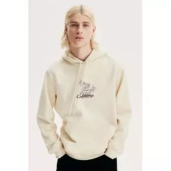 Толстовка с капюшоном HM Regular Fit Light Beige Carl S Cafeteria XS
