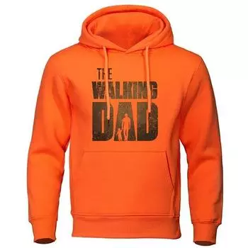 Толстовка с капюшоном «Ходячий папа», флисовая женская толстовка с длинным рукавом и принтом, спортивный костюм, повседневная уличная толстовка S