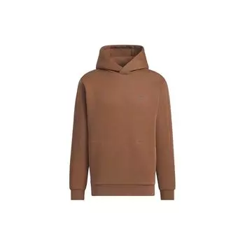 Толстовка с капюшоном и длинным рукавом Adidas Solid Color Logo Design, мужская толстовка коричневого цвета JE8628 L