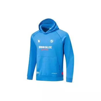Толстовка с капюшоном и длинным рукавом Li Ning Badfive Series с принтом букв, мужская толстовка темно-синего цвета AWDTB95-1 S