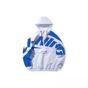Толстовка с капюшоном и длинными рукавами Li Ning Big Logo Half-Zip, унисекс, белая AFDQ025-1 S