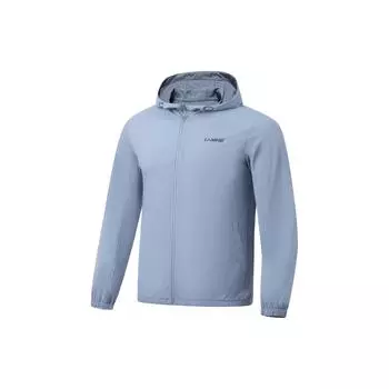 Толстовка с капюшоном и длинными рукавами Li Ning Fitness Series с буквенным принтом, мужская толстовка, цвет мягкий-серо-голубой AWDT569-1 L