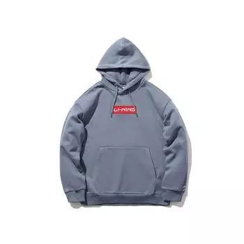 Толстовка с капюшоном и длинными рукавами Li Ning National Trend Letter из флиса, унисекс, цвет Firestone-Blue AWDS482-2 S
