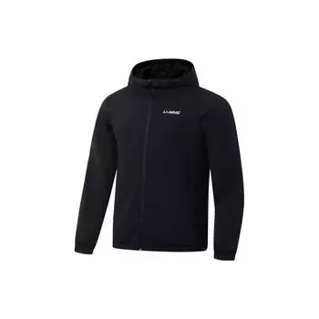 Толстовка с капюшоном и длинными рукавами Li Ning Letter Print, мужская, черная, AWDT569-4 XL
