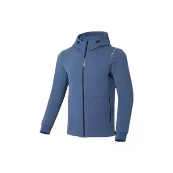 Толстовка с капюшоном и длинными рукавами LiNing Fitness Series, однотонная, унисекс, цвет лайм-синий AWDS093-8 M