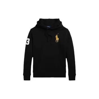 Толстовка с капюшоном и длинными рукавами с логотипом Polo Ralph Lauren Мужская толстовка черного цвета MNPOKNI16823-115 M
