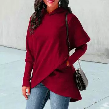 Толстовка с капюшоном и карманами, ветрозащитная, теплая, женская, однотонная, свободная, толстовка с капюшоном, верхняя одежда L чёрный