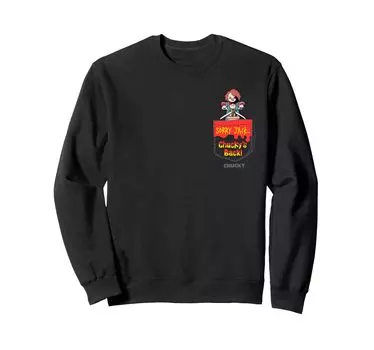Толстовка с капюшоном и карманом-обманкой Chucky Sorry Back... Чаки чёрный