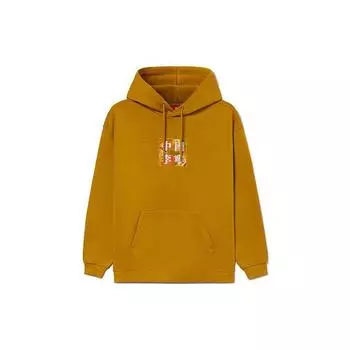 Толстовка с капюшоном и квадратным принтом баскетбольной серии Li Ning Sports, унисекс, цвет облепиха-коричневый AWDR729-8 M