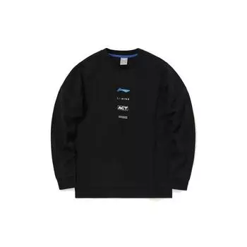 Толстовка с капюшоном и принтом логотипа Li Ning Training Hoodie для мужчин, черная AWDQ443-1 S