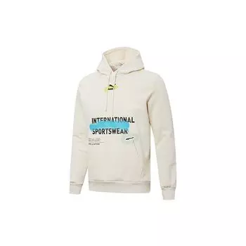 Толстовка с капюшоном и принтом логотипа Puma Мужские топы Цвет слоновой кости 536305-65 M