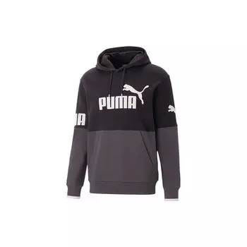 Толстовка с капюшоном и принтом логотипа PUMA Color Block, мужская толстовка, цвет черный, серый 676667-01 S