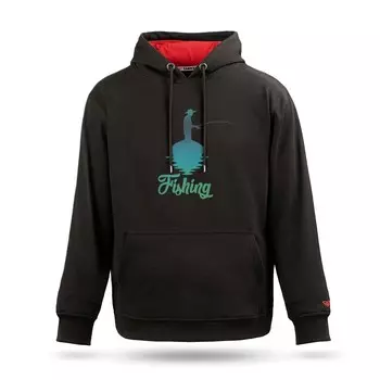 Толстовка с капюшоном и принтом унисекс в стиле рыбака