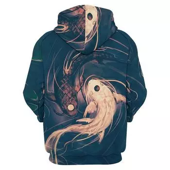 Толстовка с капюшоном «Инь-Ян Восемь триграмм», мужская одежда, 3D-толстовка с принтом «Тайцзи Восемь триграмм», женская мода Harajuku, пуловеры y2k с капюшоном S