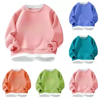 Толстовка с капюшоном из флиса для мальчиков и девочек, осенне-зимняя, средняя, детская, однотонная, теплая одежда, детский флисовый топ с капюшоном 100 синий