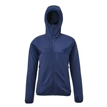Толстовка с капюшоном из флиса и сетки для скалолазания MIDDLER MESH HOODIE W Sapphire [Millet] женская (НОВЫЙ ЛОГОТИП)