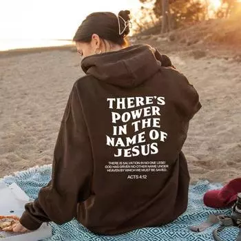 Толстовка с капюшоном из флиса с рукавами-плечами, простым принтом английского алфавита, слоганами, карманом-кенгуру и завязками на шнурке XS красный