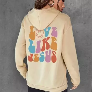 Толстовка с капюшоном из флиса с рукавами на плечах и принтом букв на спине, карманом-кенгуру, затягивающимся шнурком XS красный