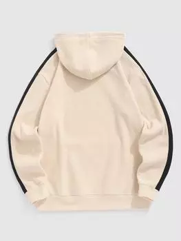 Толстовка с капюшоном из флиса ZAFUL CALIFORNIA с цветными блоками и вышивкой XL света кофе