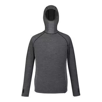 Толстовка с капюшоном из вафельной шерсти для холодной погоды MIV01904 [Millet] для мужчин, цвет черный-нуар (НОВЫЙ ЛОГОТИП) С-М