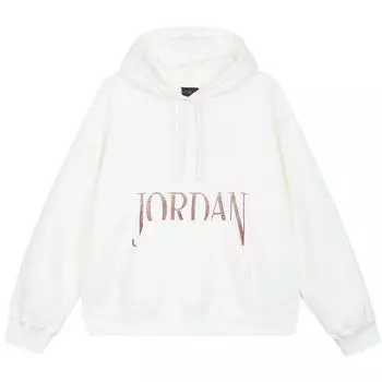 Толстовка с капюшоном Jordan Brooklyn Fleece с принтом букв Американский винтаж Женская толстовка Парус FN5435-133 XL