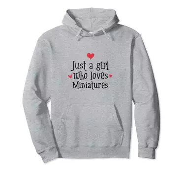 Толстовка с капюшоном Just A Girl Love для миниатюрного кукольного домика серый