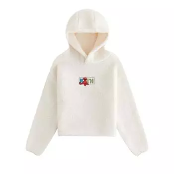 Толстовка с капюшоном Kith Kids x Sesame Street Sherpa Sandrift Kids Tops Cream KHK030768-104 S