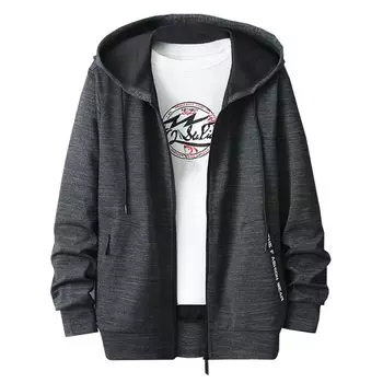 Толстовка с капюшоном Large Long Switching Autumn Large Dark [KOTRBOY] Мужская толстовка, Размер, Мужская одежда, Рукав, Однотонный, Стильный, Дизайн, Одежда, Свободный, Простой,