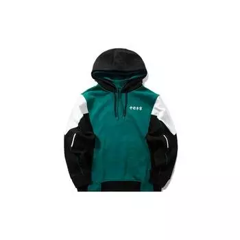 Толстовка с капюшоном Li Ning Color Block, мужская толстовка, темно-зеленая AWDP771-2 L