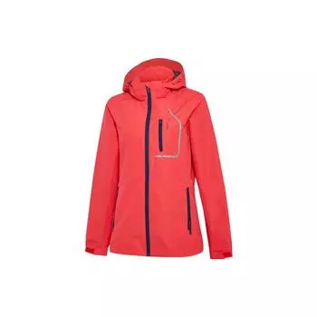 Толстовка с капюшоном Li Ning с логотипом и буквенным принтом на молнии, женские куртки красного цвета AFDR862-1 S