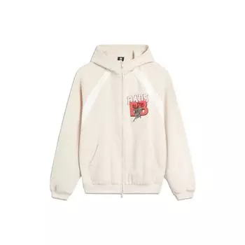 Толстовка с капюшоном Li Ning с вышивкой, унисекс, цвет гравийно-серый AWDTC91-3 L