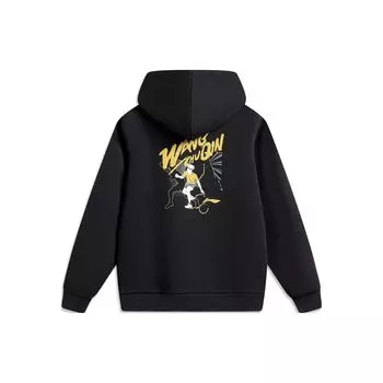 Толстовка с капюшоном Li Ning Table Tennis Series с буквенным принтом, унисекс, черный AWDTF07-1 M