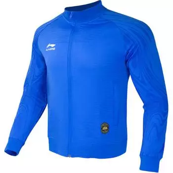 Толстовка с капюшоном Li Ning Training Series Zipper Loose Casual Running Hoodie для мужчин Crystal-Blue AWDR481-4 S