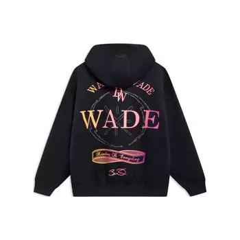 Толстовка с капюшоном Li Ning Wade Series с буквенным принтом, мужская толстовка, черная AWDT141-7 M