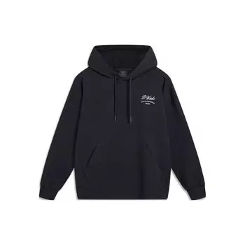 Толстовка с капюшоном Li Ning Wade Series Back Duckbill Cap Letter Print с капюшоном для мужчин, черная AWDT497-1 S