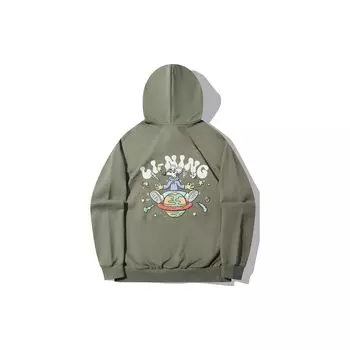 Толстовка с капюшоном Li Ning X Steven Harrington Collaboration Letter Pattern для мужчин Luo-Yan-Green AWDTD07-3 M