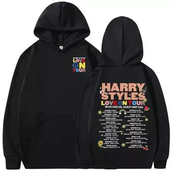 Толстовка с капюшоном Love on Tour Concert для мужчин и женщин XS чёрный