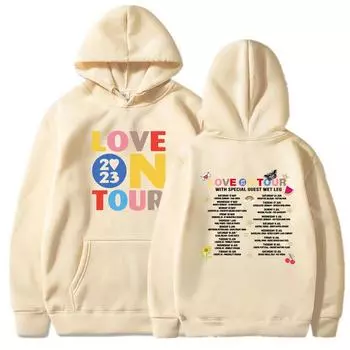 Толстовка с капюшоном Love on Tour HS Concert, пуловеры Music Lover Aesthetic, унисекс, толстовки с графическим принтом, мерч Love on Tour S