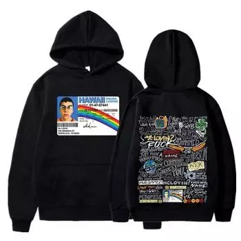 Толстовка с капюшоном Mclovin Id Card Superbad Geek с рисунком S чёрный
