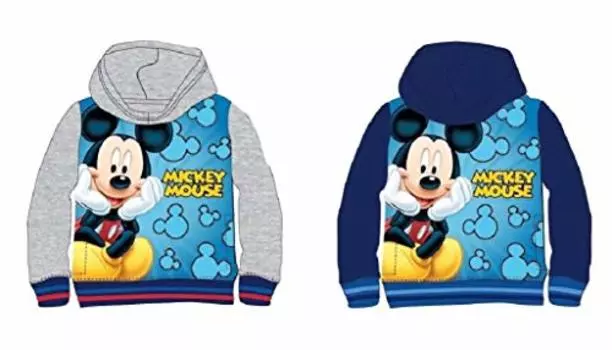 Толстовка с капюшоном Mickey с 2 карманами, флисовая толстовка Mickey