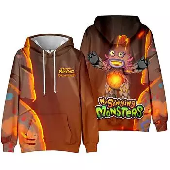 Толстовка с капюшоном My Singing Monsters для женщин, мужская толстовка с капюшоном, рубашка с принтом тай-дай, классная унисекс с капюшоном XS