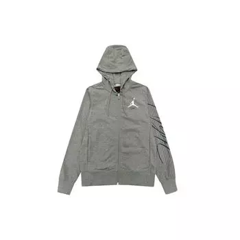 Толстовка с капюшоном на молнии Air Jordan, мужская верхняя одежда, серая BV5257-091 XS